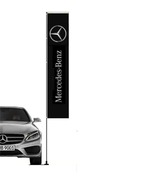 Oriflamme : Voile + Mat + Sac. Production de qualité pour garage véhicules voiture. Système de fixation auto cal. Qualité Professionnelle.Vente sur internet